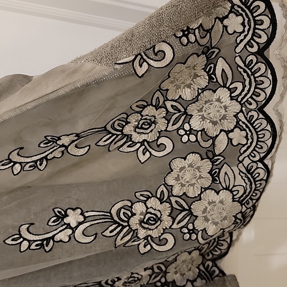 Embroidered Sheer Lace Dress Size Small - Picture 2 of 5